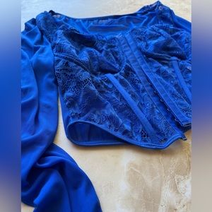 Royal Blue Lace Long Sleeve, Size Small, Brand: SHEIN